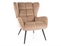 Кресло Signal LOUIS Velvet 28 (бежевый/черный) ms2601SIGHAL_LOUISVCBE