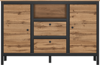 Тумба Лофт/Loft KOM2D2S/150  Дуб вотан/ Черный, Дуб вотан msk26brw_0116145617