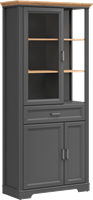 Шкаф Жасмин/Jasmin REG1W2D1S  Графит/ Дуб артизан , Графит msk26brw_0217903101