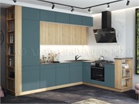 Кухня Техно-5 Браш угловая 3.2 х 2.24м.  Сонома/Браш Блю pn26mf_2124352030