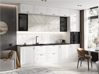 Кухня Престиж 3.0м  Браш Вайт/Прайм Жемчуг с антресолью pn26mf_2051284142