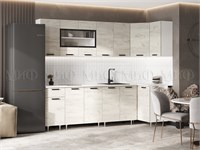 Кухня Рио NEW угловая 2.6х1.0м  дуб крафт белый Столешница Кастилло темный pn26mf_1943974251