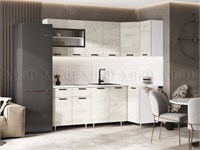 Кухня Рио NEW угловая 2.2х1.0м  дуб крафт белый Столешница Кастилло темный pn26mf_2016043144