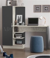 Стол компьютерный №1  Графит/Дуб крафт белый pn26mf_1066717280