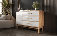 Комод 1 дверь 3 ящика Кельн  Белый глянец/Дуб крафт pn26mf_223336190