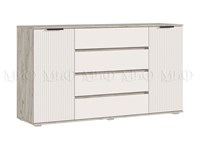 Комод 2 двери 4 ящика Марвэл  Кашемир/Дуб Крафт Серый pn26mf_2123725223
