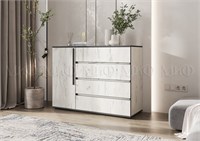 Комод 1 дверь 4 ящика Норд  дуб крафт белый pn26mf_1736895988