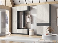 Прихожая Роджина Вариант 1  Графит/Дуб крафт белый pn26mf_2075063797