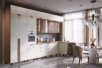 Кухня Рио NEW (дерево) 3,8х1,2/1080м (490) Компоновка №7 (Шелковый камень, Дуб Крафт (Дуб вотан)) фасад ЛДСП 16 мм / Стекло pnnon26mf_08-242681 (418242)