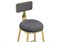 Полубарный стул Persi dark gray / gold - комплект из 2 шт 15678-mwdvl