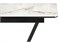 Стол на тумбе Бугун 120(160)х80х77 белый мрамор глянец / черный 588019-mwdvl - фото 2603965