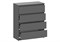 Комод Сибити 4 ящика графит серый 582750-mwdvl