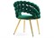 Стул на металлокаркасе Ball green / gold - комплект из 2 шт 15763-mwdvl