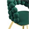 Стул на металлокаркасе Ball green / gold - комплект из 2 шт 15763-mwdvl