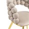 Стул на металлокаркасе Ball beige / gold - комплект из 2 шт 15764-mwdvl