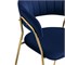 Стул на металлокаркасе Kamelia 1 dark blue / gold - комплект из 4 шт 15715-mwdvl