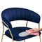 Стул на металлокаркасе Kamelia 1 dark blue / gold - комплект из 4 шт 15715-mwdvl