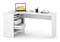 Письменный стол СПм-25 145х81х74 левый белый 445864-mwdvl