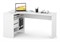 Письменный стол СПм-25 145х81х74 левый белый 445864-mwdvl