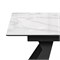 Стеклянный стол Денхольм 240(290)х100х75 белый мрамор / черный 553548-mwdvl