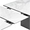 Стеклянный стол Денхольм 240(290)х100х75 белый мрамор / черный 553548-mwdvl