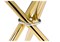 Стеклянный стол Rock 80х75 white / gold 15550-mwdvl - фото 2611236