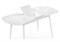 Стеклянный стол Бейкер 120(152)х70х75 белый 551080-mwdvl