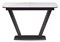Стол на тумбе Петир 120(160)х80х75 белый мрамор / графит / темный камень 532376-mwdvl