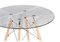 Стеклянный стол PT-151 80х76 clear glass / wood 15486-mwdvl - фото 2614331
