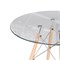 Стеклянный стол PT-151 80х76 clear glass / wood 15486-mwdvl - фото 2614334