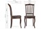 Деревянный стул Виньетта орех / мерц белый люкс - комплект из 2 шт 505471-mwdvl - фото 2619874