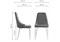 Стул на металлокаркасе Kora white / gray - комплект из 4 шт 15221-mwdvl - фото 2622884