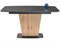 Стол на тумбе Теон 140(180)х80х76 графит / дуб антор натуральный 462100-mwdvl