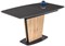 Стол на тумбе Теон 140(180)х80х76 графит / дуб антор натуральный 462100-mwdvl