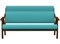 Диван Вега 10 ткань бирюза, каркас орех 4610151417273-msMBLK