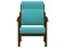 Кресло Вега 10 ткань бирюза, каркас орех 4610151417808-msMBLK