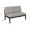 Диван-скамья Массив мягкая ткань серый, каркас венге 4610151417082-msMBLK