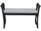 Скамья для прихожей с подлокотниками мягкая, ткань серый, каркас венге 4610151417556-msMBLK