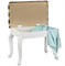 Банкетка Ретро с ящиком белый, ткань полоса синий 4610151418447-msMBLK