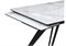 Стеклянный стол Дарвин 140(200)х80 белый мрамор / черный 612177-mwdvl