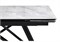 Стеклянный стол Вилсон 140(200)х80 белый мрамор / черный 612172-mwdvl