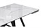 Стеклянный стол Вилсон 140(200)х80 белый мрамор / черный 612172-mwdvl