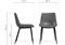 Стул на металлокаркасе Алеида серая экокожа / черный глянец - комплект из 2 шт 610746-mwdvl - фото 3099693