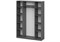 Шкаф Даиго четырехстворчатый графит серый 593702-mwdvl