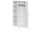 Шкаф Даиго трехстворчатый белый текстурный 593699-mwdvl