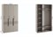 Шкаф трехстворчатый Ника бежевый мат-05 / кашемир 593589-mwdvl - фото 3100697