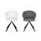 Стул на металлокаркасе Solomon крутящийся white / black - комплект из 2 шт 15600-mwdvl - фото 3107307