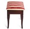 Банкетка Ретро М с ящиком средне-коричневый, ткань полоса бордо 4630216193317-msMBLK