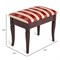 Банкетка Ретро М с ящиком средне-коричневый, ткань полоса бордо 4630216193317-msMBLK