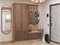 Прихожая  Стиль-03, каркас ЛДСП  Дуб Вотан, фасад МДФ  Brown Dreamline,  2110*1600*380 sppr5VVTtoAR77470 - фото 3806199